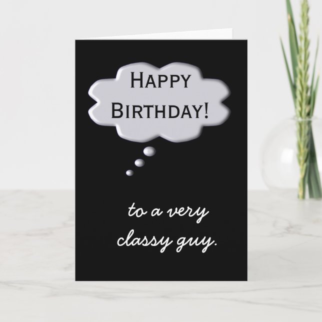 Bonne carte d'anniversaire type Classy (Devant)