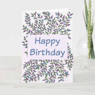 Bonne carte d'anniversaire Vin pourpre et Turquois