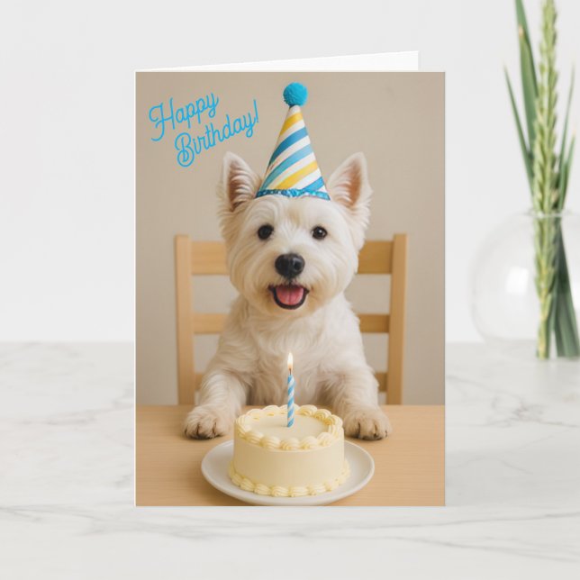 Bonne carte d'anniversaire Westie (Devant)