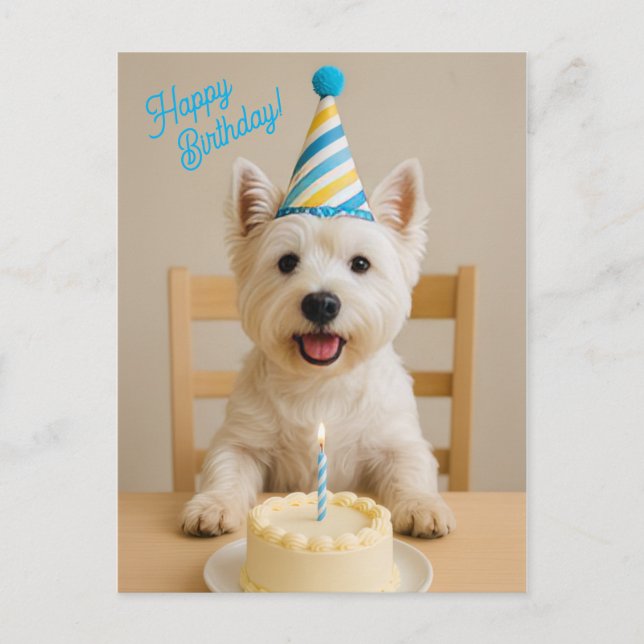 Bonne carte d'anniversaire Westie (Devant)