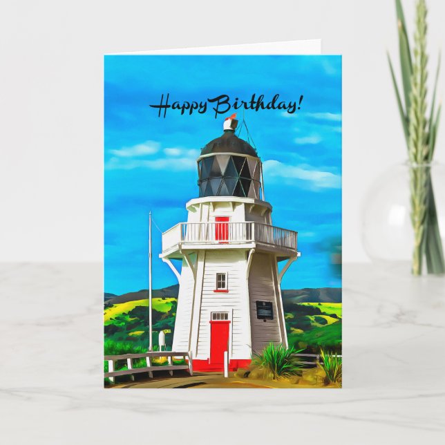 Bonne carte d'art d'anniversaire Lighthouse (Devant)