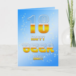 Bonne carte de 18e anniversaire de la fête de la b