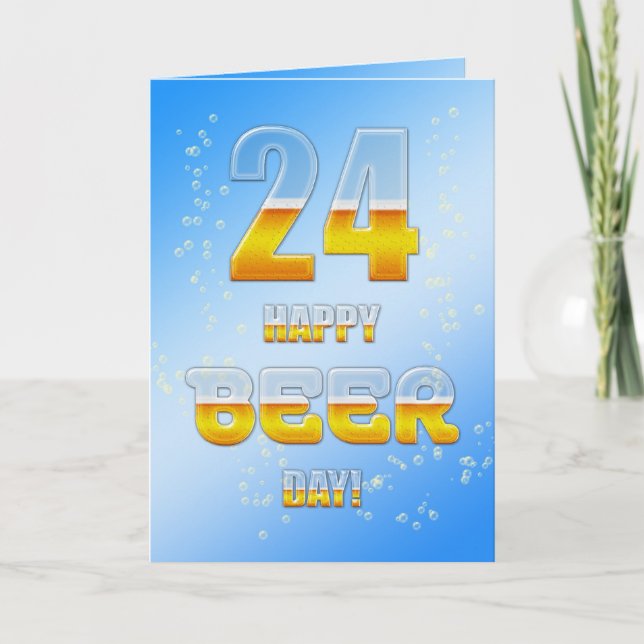 Bonne carte de 24e anniversaire de la fête de la b (Devant)