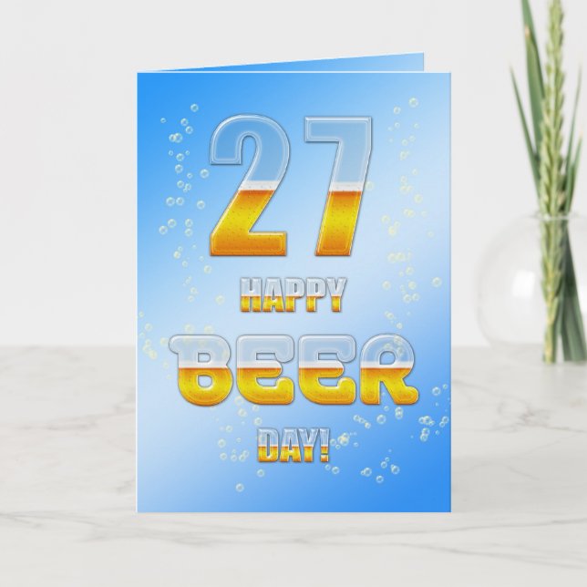 Bonne carte de 27e anniversaire de la fête de la b (Devant)