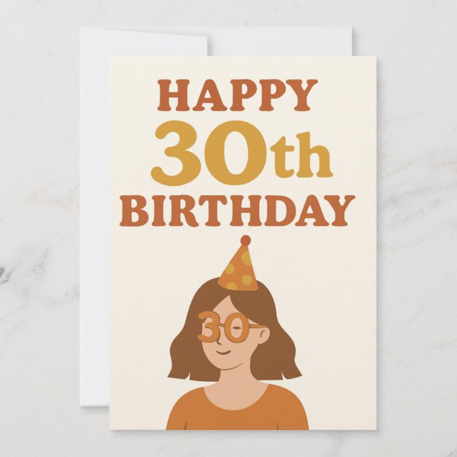 Bonne carte de 30e anniversaire (Devant)