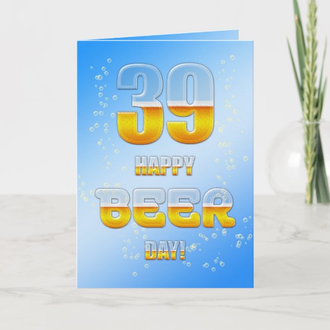 Bonne carte de 39e anniversaire de la fête de la b (Devant)