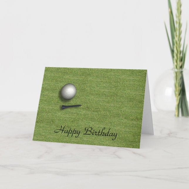 Bonne carte de bal de golf d'anniversaire (Devant)