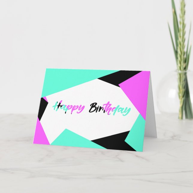 Bonne carte de blocage des couleurs pour l'anniver (Devant)