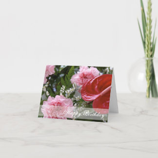 Bonne carte de bouquet de fleurs d'anniversaire