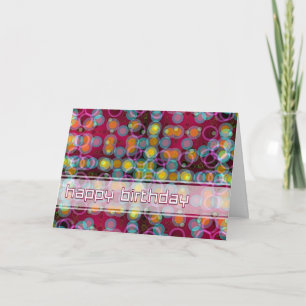 Bonne carte de bulles d'anniversaire