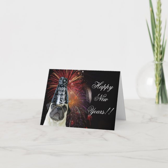 Bonne carte de carlin du Nouvel An (Devant)