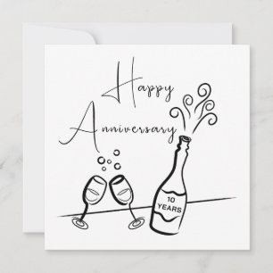 Bonne carte de célébration du 10e anniversaire de