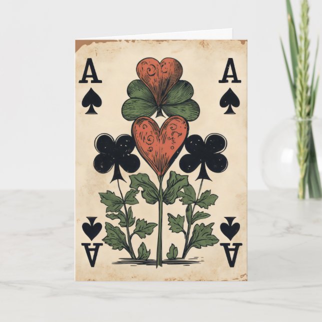 Bonne carte de chance Ace (Devant)
