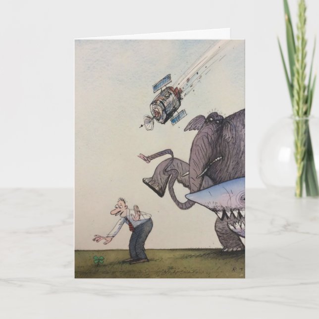 Bonne carte de chance, avec le requin (Devant)