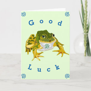 Bonne carte de chance Lucky Frog - Votre texte