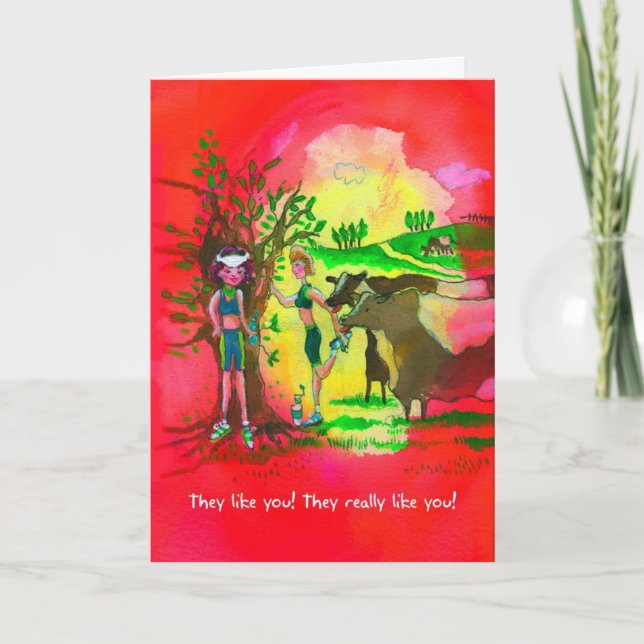 Bonne carte de chance pour coureur - Coureurs salé (Devant)