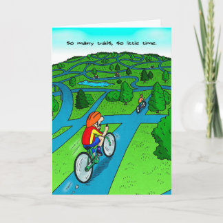 Bonne carte de chance pour cycliste - piste cyclab