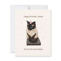 Bonne carte de chat d'anniversaire