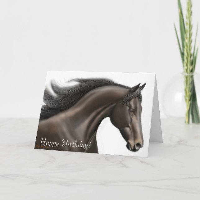 Bonne carte de cheval d'anniversaire (Devant)