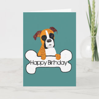 Bonne carte de chien de boîte d'anniversaire