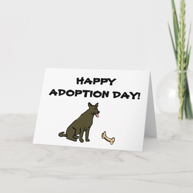 Bonne carte de chien du jour de l'adoption (Devant)