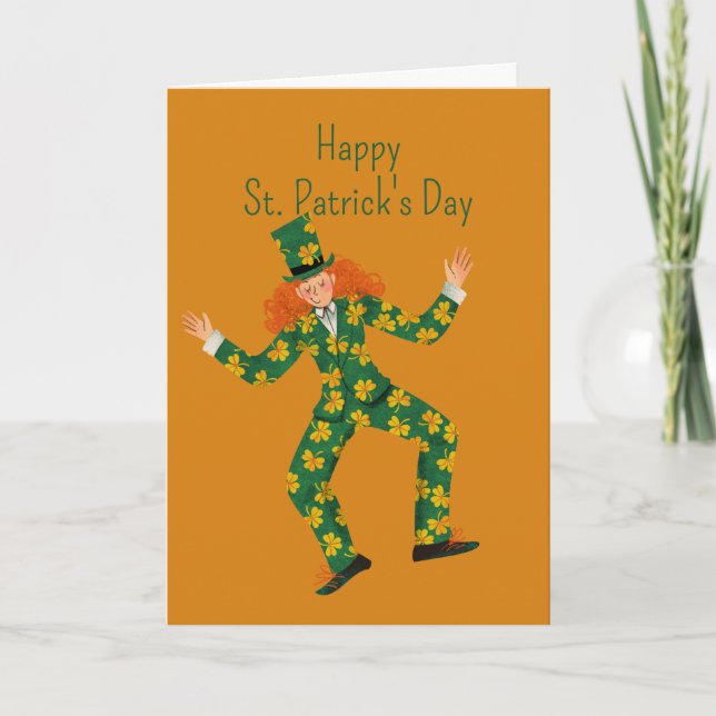 Bonne carte de Clown de Saint Patrick's Day (Devant)