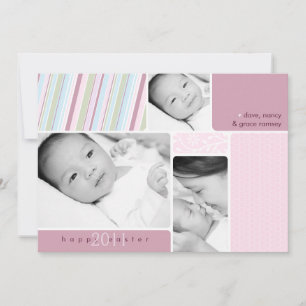 Bonne carte de collage de photos de Pâques