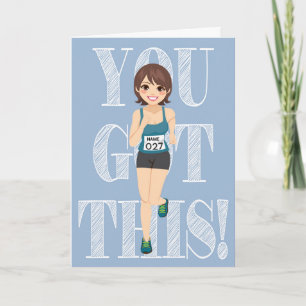 Bonne carte de coureur de chance (personnalisable)