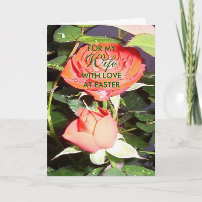 Bonne carte de femme de Pâques - Rose (Devant)