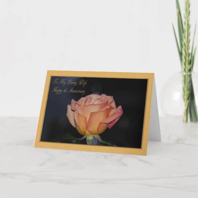Bonne carte de femme du 1er anniversaire (Devant)