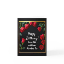 Bonne carte de femme Red Rose Anniversaire