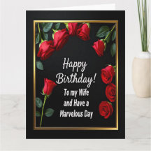 Bonne carte de femme Red Rose Anniversaire