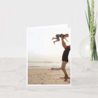 Bonne carte de Fête des pères à la plage