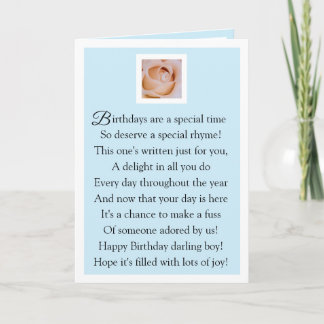 Bonne carte de fils anniversaire
