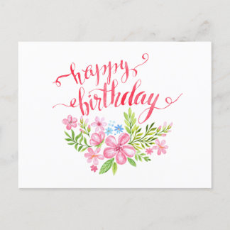 Bonne carte de fleurs d'anniversaire