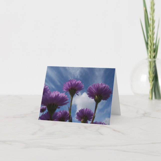 Bonne carte de fleurs violettes (Devant)