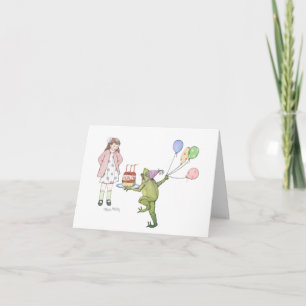 Bonne carte de grenouille d'anniversaire