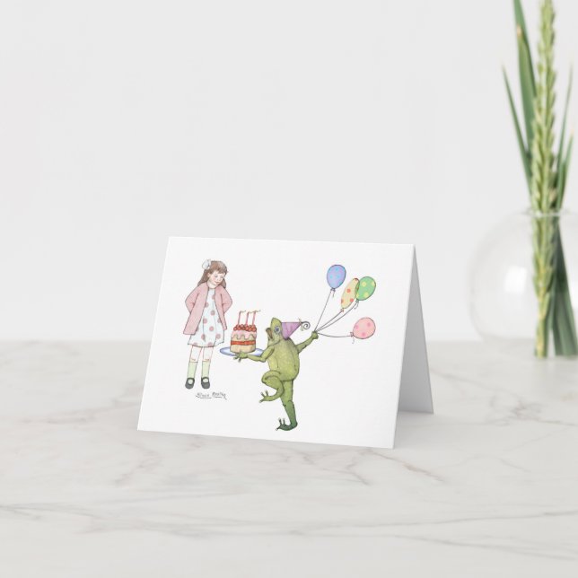 Bonne carte de grenouille d'anniversaire (Devant)
