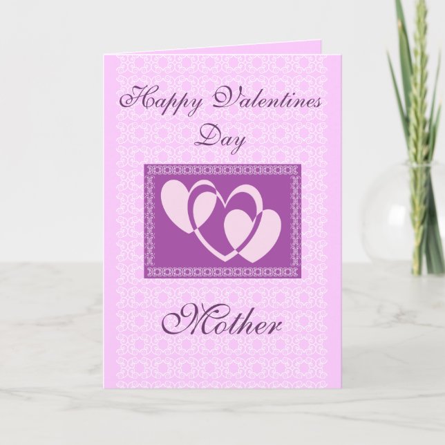 BONNE CARTE DE JOUR VALENTINES POUR MOM OU LA PERS (Devant)