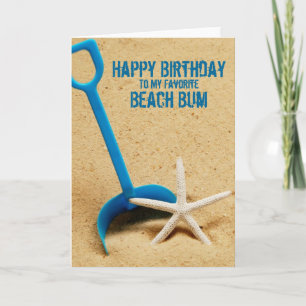 Bonne carte de la plage d'anniversaire