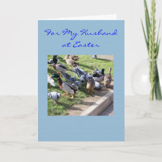 Bonne Carte De Mariage De Pâques - Canards Et Pige