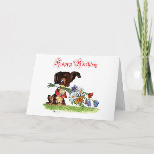 Bonne carte de marionnette d'anniversaire
