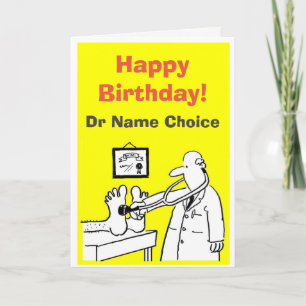 Bonne carte de médecin d'anniversaire pour personn