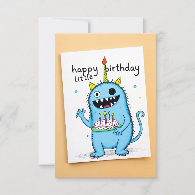Bonne carte de monstre d'anniversaire (Devant)