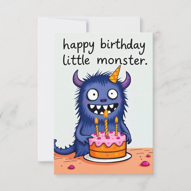 Bonne carte de monstre d'anniversaire (Devant)