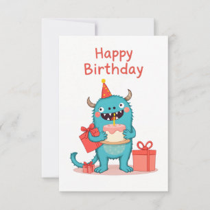 Bonne carte de monstre d'anniversaire