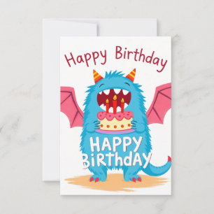 Bonne carte de monstre d'anniversaire