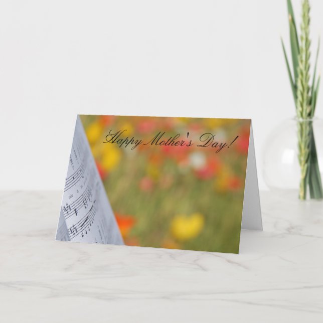 Bonne carte de musique pour la fête des mères (Devant)