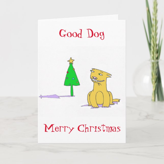 Bonne carte de Noël de chien (Devant)