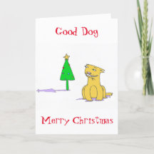 Bonne carte de Noël de chien